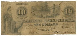 184_ Farmers Bank of Virginia Rich. VA $10 VA175-G486 (L2731) - Picture 1 of 2