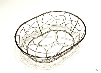 Drahtkörbchen Allzweckkorb Oval Silber Drahtkorb Dekokorb Aufbewahrung günstig - Bild 1 von 3