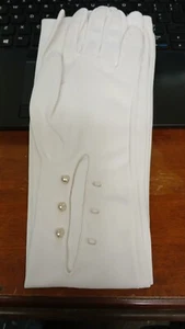 Guantes de ópera vintage de nailon para mujer Aris Nyladoe de la década de 1940 talla 8 con botones 23" ¡EXCELENTE! - Imagen 1 de 12