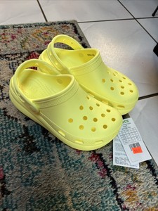 crocs yellow fur
