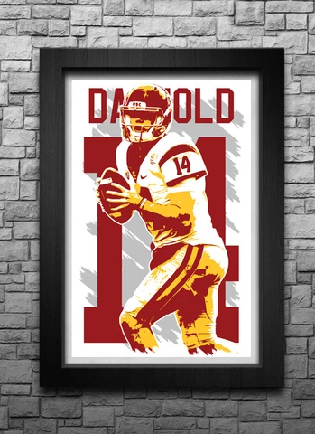 SAM DARNOLD art print/poster USC TROJANS FREE S&H! JERSEY Cover