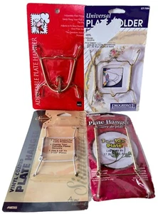 Decorative Plate Display Wall Hanger/Holder - mixed size lot of 4 - Picture 1 of 12