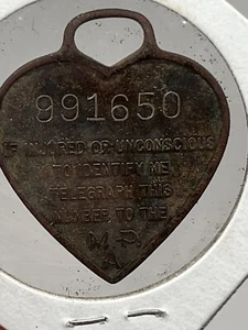 Inscripciones protectoras Massachusetts de colección Etiqueta de identificación - Llavero de ficha de corazón - #991650 - MASONS - Imagen 1 de 5