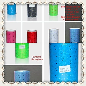 Rotolo di tulle morbido paillettes premium 6 pollici x 10 anni o 50 anni lucido scintillante - Foto 1 di 12