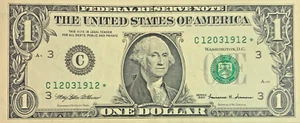 1999 $1 Federal Reserve STAR Note - Rare Philadelphia Issue, Only 13.76M Pri - Picture 1 of 2