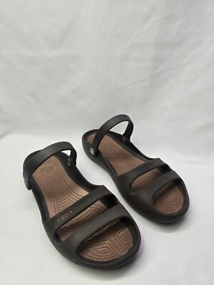 Crocs Cleo II Double Strap Adjustable Sandals 2-Tone Brown Womens Size 10 Slides - Image 1 of 4