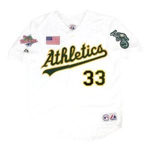 Jose Canseco Oakland Athletics 1990 World Series Home White Men's Jersey - Picture 1 of 5