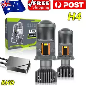 2X H4 9003 Mini Bi-LED Projector Lens 160W Globe Headlight Bulbs Hi/Lo Retrofit - Picture 1 of 17