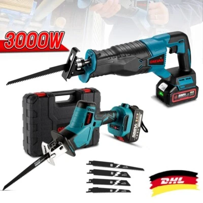ONEVAN Seghetto elettrico a batteria sega reciproca sega tigre con 4 lame per Makita