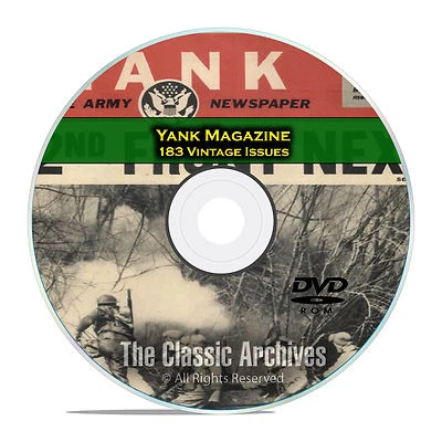 Yank Magazine, 183 Issues, 1942 - 1945, WWII GI War Military Magazine DVD D30 - Image 1 of 4