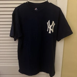 Majestic MLB New York Yankees Baseball Mickey Mantle #7 T-Shirt Men's Large - Picture 1 of 10