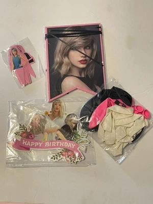 Taylor Swift Birthday Party Bundle Cup Cake Decor Invitations Balloons New - Image 1 of 4