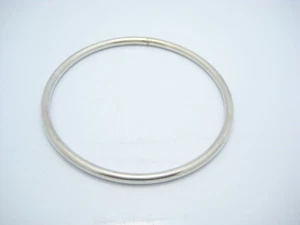 Sterling Silver 3.3mm Smooth Bangle Cuff Bracelet - Picture 1 of 4