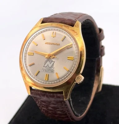 Vintage 34mm Bulova Accutron N6 Weirton 10k RGP Case Tuning Fork Movement Watch - Image 1 of 4