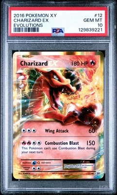 2016 Pokemon XY Charizard #12 Evolutions EX 12/108 PSA 10 Gem Mint - Image 1 of 2