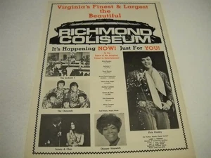 ELVIS PRESLEY Jackson 5 OSMONDS Sonny & Cher D WARWICK raro '72 anuncio de exhibición promocional - Imagen 1 de 3