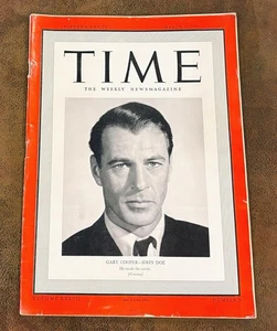 Vintage March 3, 1941 Time Magazine Gary Cooper - Imagen 1 de 2