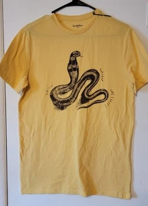 Goodfellow & Co T-Shirt Men Boy Yellow Snake Graphic Cotton Blend Casual Medium - Picture 1 of 6