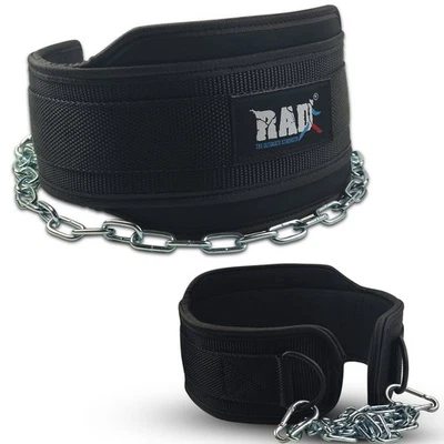 Dipping Belt with Chain Fitness Weightlifting Dip Belt Neoprene 36" Long Chain - Image 1 of 4