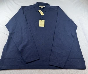 Tommy Bahama Poloshirt Herren XXL Blau Buena Playa Seidenmischung Langarm - Bild 1 von 10