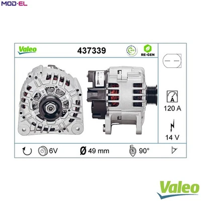 ALTERNATOR 437339 FOR SKODA OCTAVIA/Combi FABIA/II/Praktik VW NEW/BEETLE 1.4L - Image 1 of 4