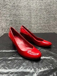 Gucci Lackleder runde Spitze Slipper Keilabsatz Pumps rot Damen Größe 38,5 EU - Bild 1 von 14