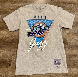 NBA Mitchell And Ness Hardwood Classics Retro Logo Utah Jazz Shirt Adult Small - Picture 1 of 5