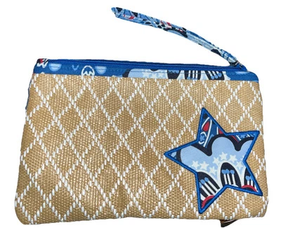 Muñequera Vera Bradley Estrella Medallón Playa Cierre Cremallera Costera Foto 1 de 4