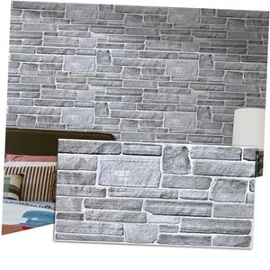 12pcs Faux Stone 3D Wall Panels Peel and Stick - 22.8" x 11.8" Large Stone-A - Picture 1 of 8