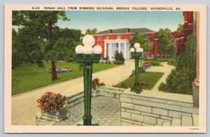 Gainesville Georgia Brenau College Yonah Hall Linen Postcard - Picture 1 of 2