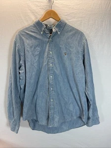 RALPH LAUREN Blau Hemd Classic Fit Denim Langarm Baumwolle Herren XL - Bild 1 von 8