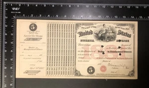 Ingresos de Estados Unidos; sello fiscal especial; distribuidor de tabaco manufacturado; 1881; resto - Imagen 1 de 1