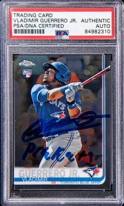 2019 Topps Chrome #201 Vladimir Guerrero Jr Auto Signed Inscribed RC PSA Auth - Picture 1 of 4