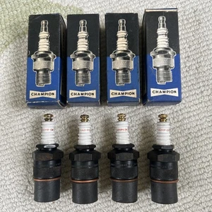 4 Vintage Tractor Champion C5 Spark Plugs Albin Fordson Traction Engine Ferguson - Picture 1 of 9