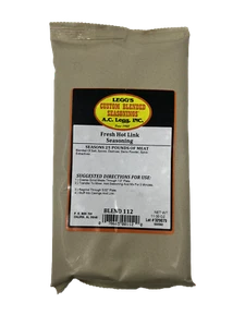 AC Legg's Fresh Hot Link Seasoning Blend 112 - 11 oz Bag- Seasons 25 lbs of Meat - Picture 1 of 5