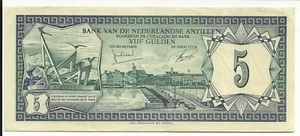 P8b 1972 Netherlands Antilles 5 gulden note AUNC (world/lot) Combined Shipping - Picture 1 of 2