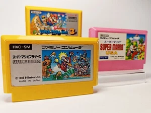 Famicom Super Mario Bros 1 USA 3 Nintendo Japan FC games Set of 3 cartridges - Picture 1 of 17
