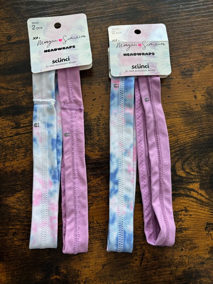 Lote de 2 envolturas para la cabeza Scunci XO Morgan simianer agarre antideslizante 2 ct NUEVO Foto 1 de 2