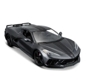 Maisto 1:18 2020 Chevrolet Corvette Stingray C8 Diecast Model Racing Car Grey - Picture 1 of 5