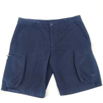 Pantalones Cortos De Colección Y2K Nike Cargo Para Hombre Talla 36 Azul Marino Oscuro Tejido Rendimiento Foto 1 de 4