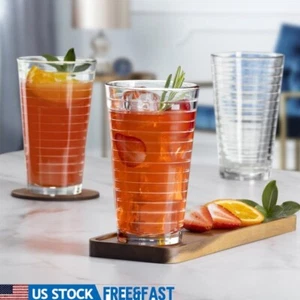 8pcs Stackable Drinking Glasses Set Durable Dishwasher Safe Stain Resistant New - Picture 1 of 4