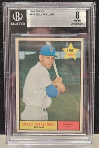 1961 Topps #141 Billy Williams Rookie Graded Beckett 8NM-MT - Bild 1 von 4