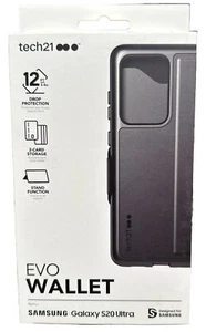 Tech21 Evo Wallet for Galaxy S20 Ultra - Black Phone Case Drop Protection T 7708 - Picture 1 of 2