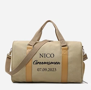 Personalisierte Bräutigam Geschenk Seesack, Herren Seesack, Nachttasche, Reise - Bild 1 von 25