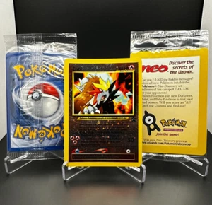 Entei 34 SEALED Black Star Promo Reverse Holo NM+ Pokemon Card 2001 WOTC - Picture 1 of 9