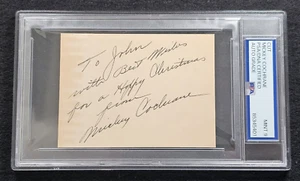 Rare MICKEY COCHRANE Cut Signature-HALL OF FAME-DETROIT TIGERS-PSA 9 Auto - Picture 1 of 4