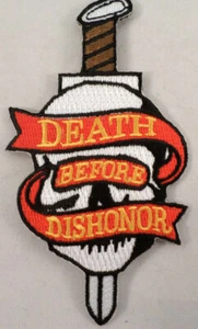 Death Before Dishonor Skull And Knife Uniform Patch - Picture 1 of 1