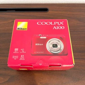 Nikon COOLPIX A100 RED 20.0MP Digital Camera from japan -Full SET/ Free Shipping - Picture 1 of 12