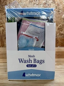 Case Of 12- 3 Piece Sets Whitmor Color Coded Zippered Mesh Wash Bags - Picture 1 of 7