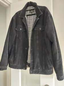 Black Corduroy Oversize Jacket M - Picture 1 of 14